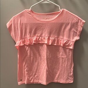 Lily Pulitzer Girls Soft Coral Ruffle Top